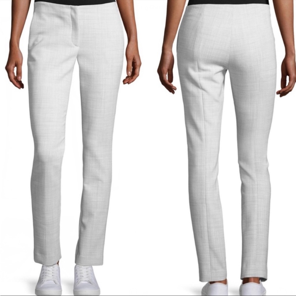 Theory - Straight-Leg Pants, Light Grey Melange